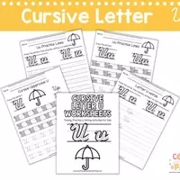 Enhancing Handwriting: The Benefits of Cursive Letter 'U' Worksheets for Children